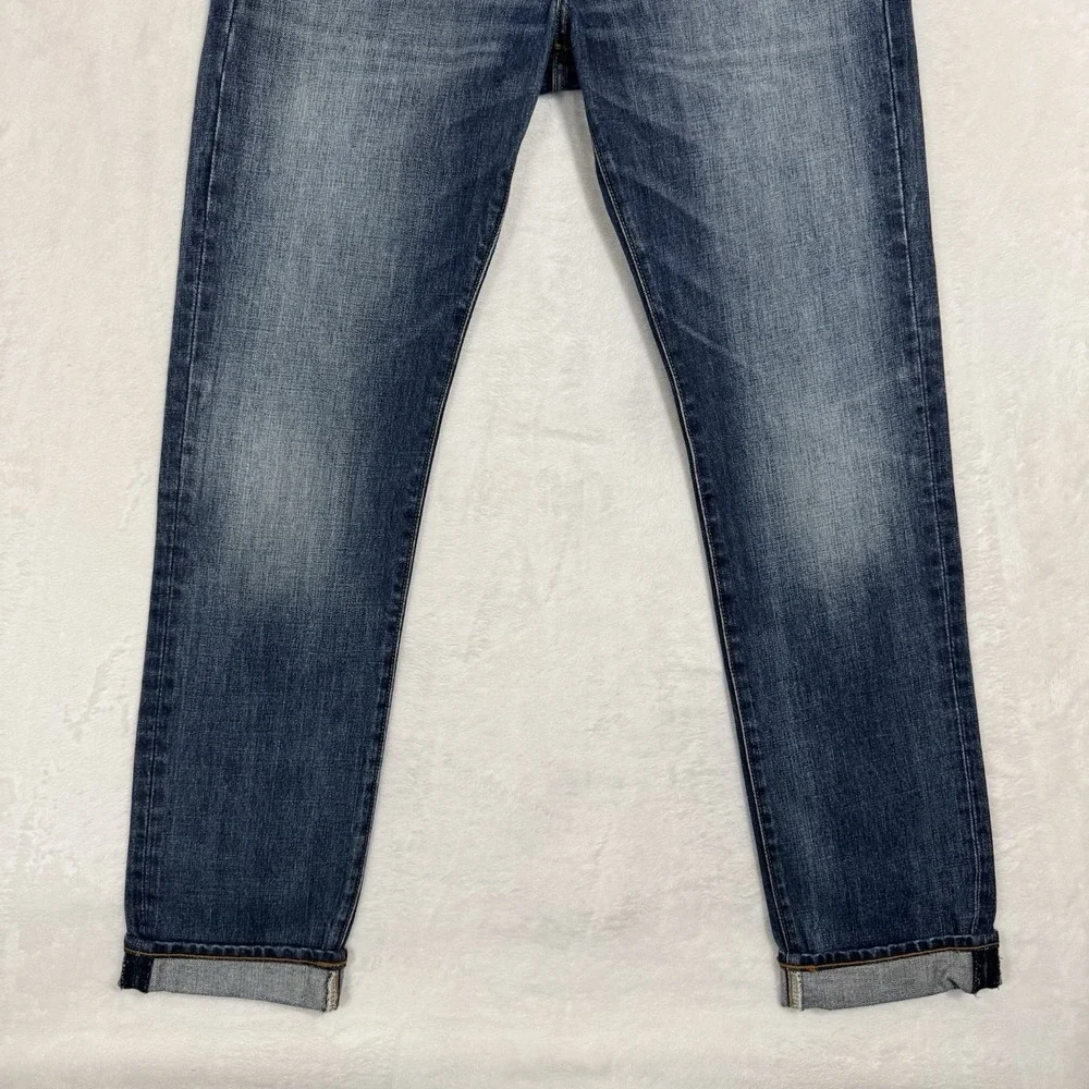 J.CREW 484 Slim Fit Jeans Size 32 32x34 KAIHARA‎ Japanese Denim Distressed